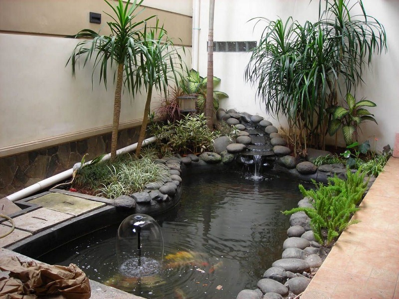 Water and stones minimalist garden